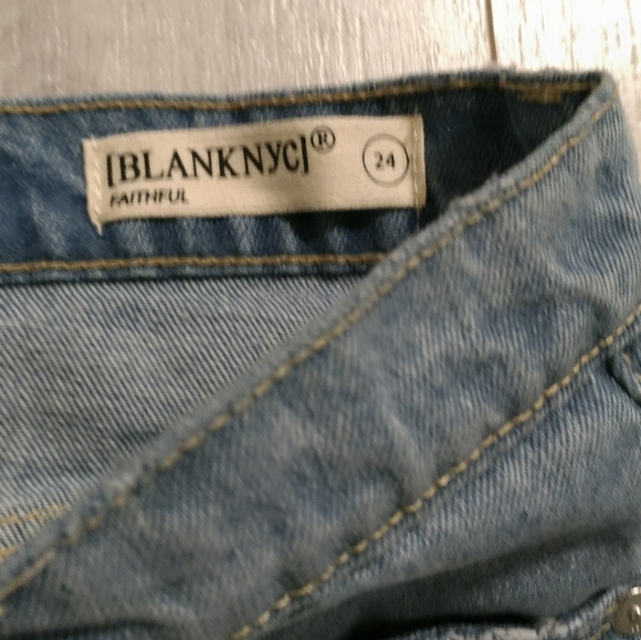 BLANK NYC Distressed Big Reveal Denim Skirt - Picture 7 of 7